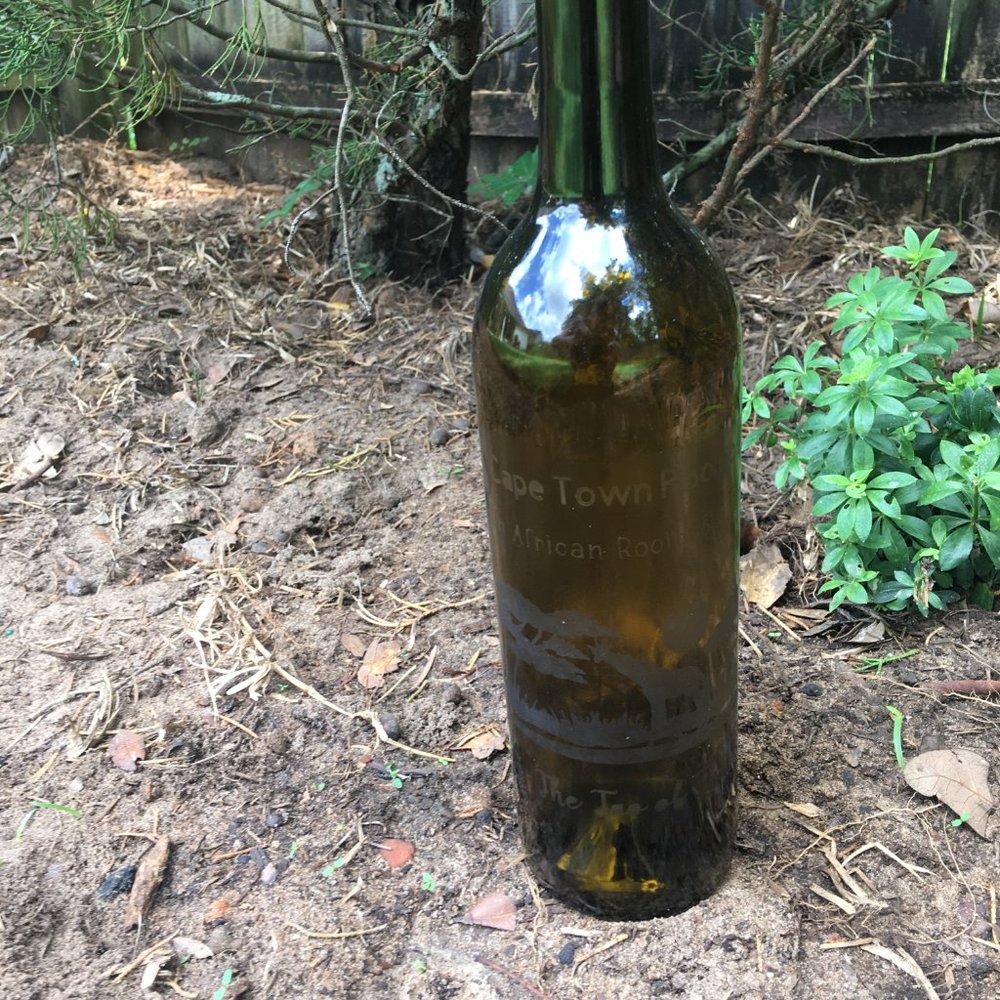 Etched Wine Bottle Design - Cape Town Rooibos Tea Brew